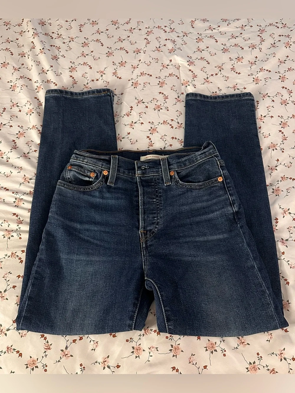 Levi's Denim Wedgie Straight Ankle Streetwear Jeans High rise Button Fly 26x28 - Picture 7 of 15